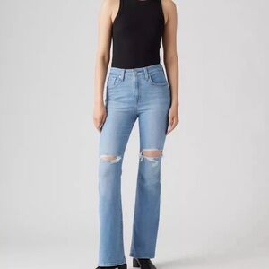 NWT Levi’s 726 Destructed Knee Flare Jeans